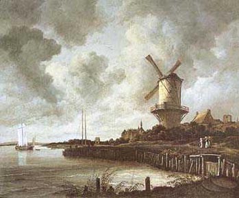 Jacob van Ruysdael, The mill at Wijk bij Duurstede (1670)