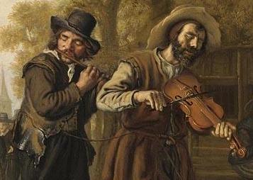 Jan Victors : The blind fiddler (1652), detail